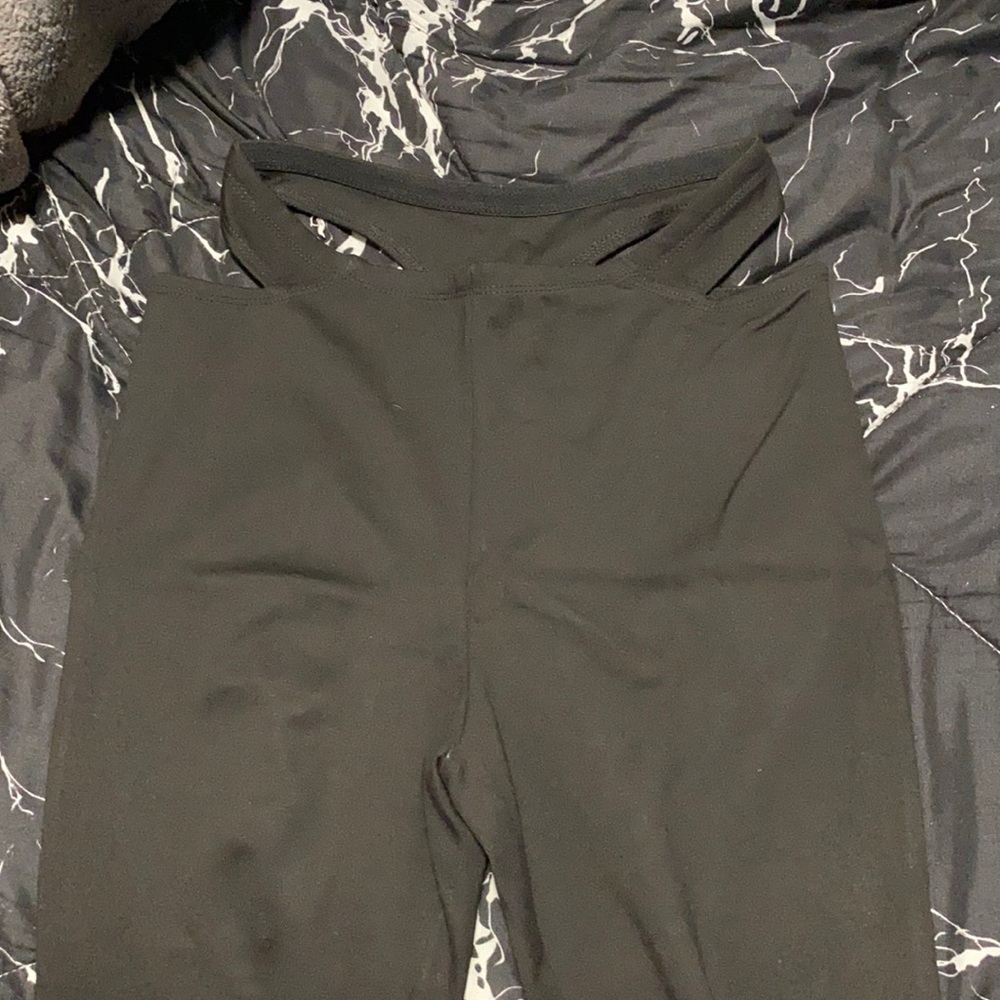 Adika flared pants. Hemmed to fit a 5’2 person